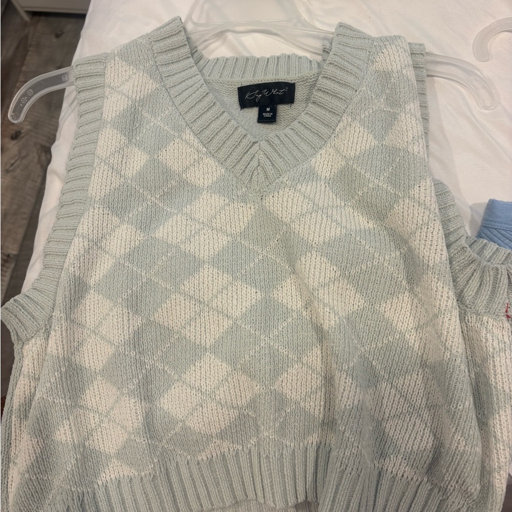 Argyle Knit Sweater Vest